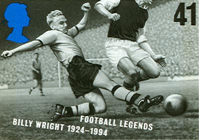 Billy Wright on a stamp